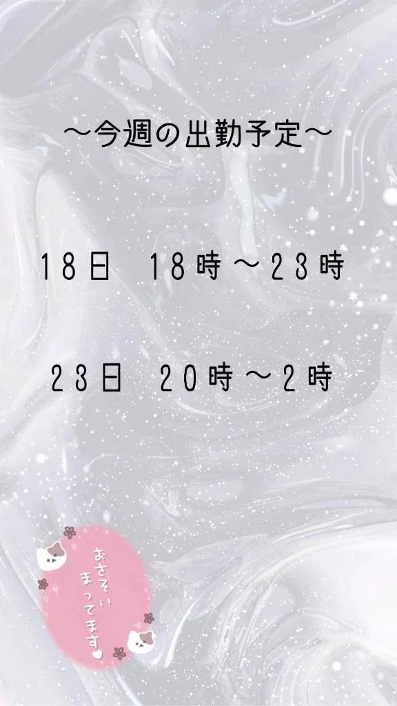 今週の予定✨