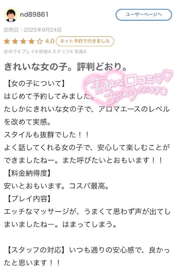【お礼写メ日記】