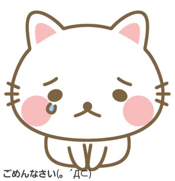 申し訳ございません(。´Д⊂)