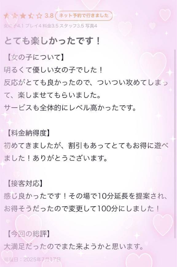 【お礼写メ日記】