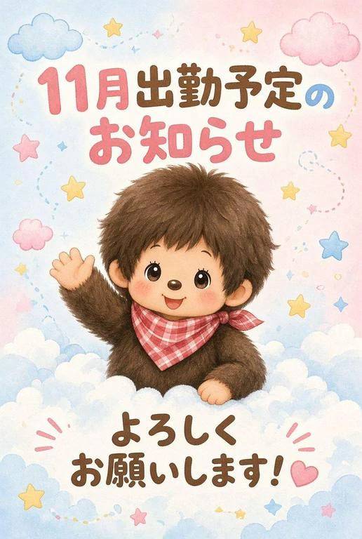 11月のお知らせ?