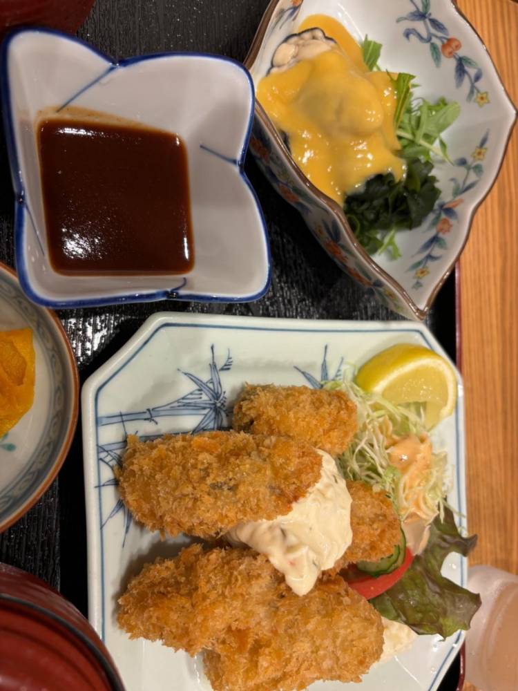 牡蠣食べたよ😋