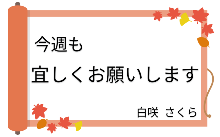 11月最後の1週間