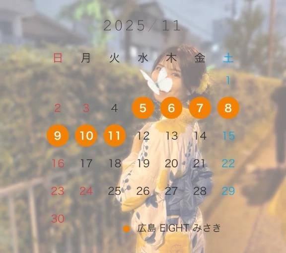 11月の出勤予定♡*。