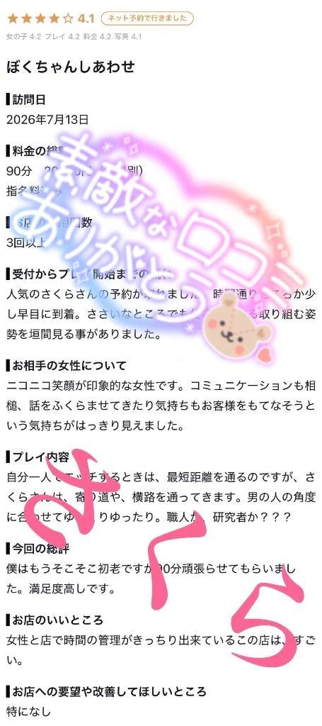 【お礼写メ日記】