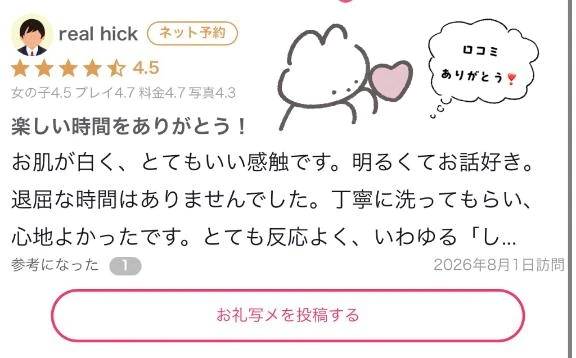 【お礼写メ日記】