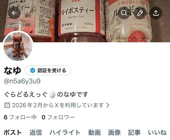 新しいXのアカウント(；-；)