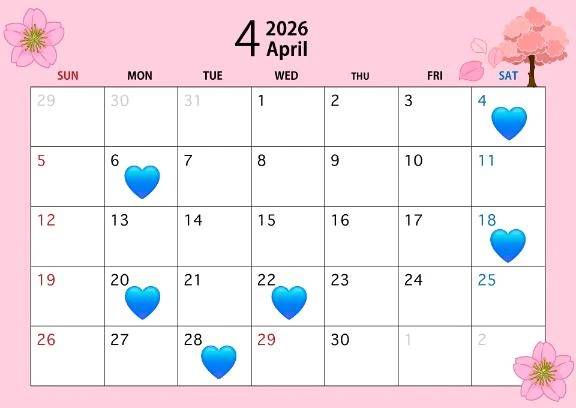 4月カレンダー🌸
