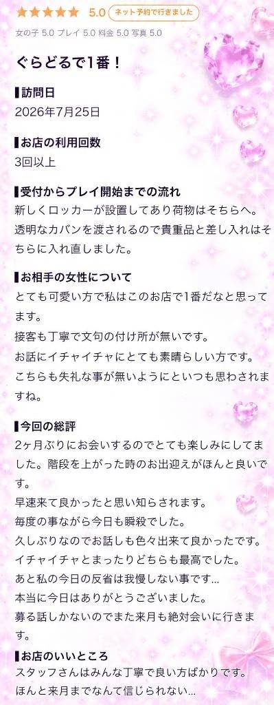 【お礼写メ日記】