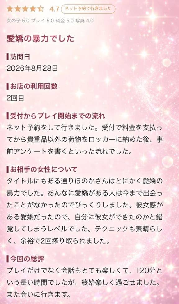 【お礼写メ日記】