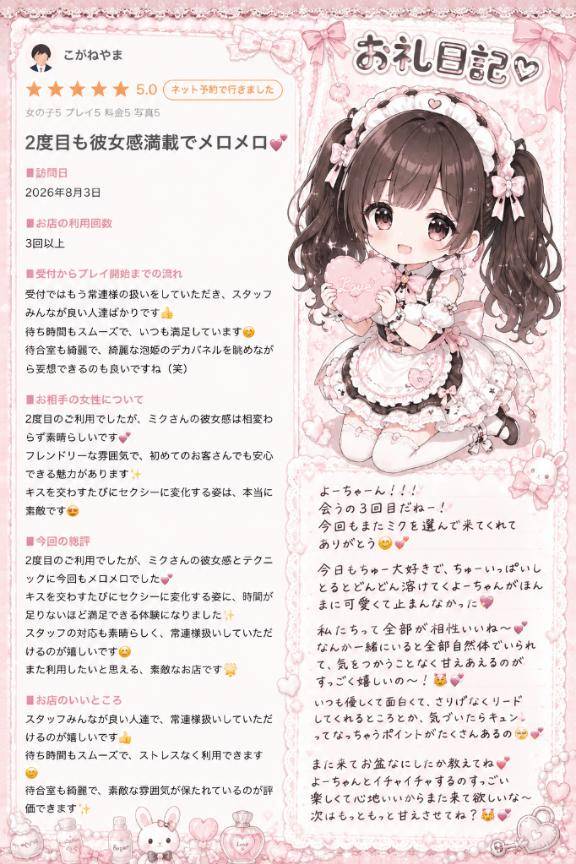 【お礼写メ日記】