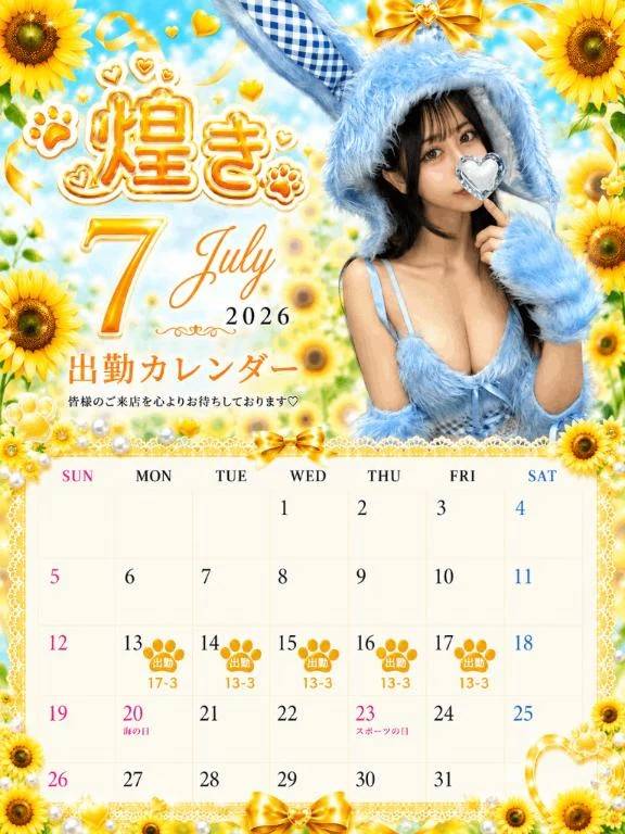 7月出勤スケジュール