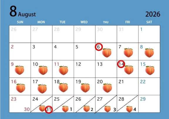 🩵8月予定🍉🩵