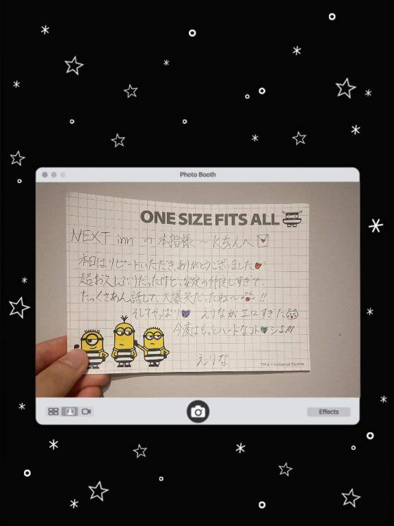 NEXT inn のリピさん～Kちゃんへ?