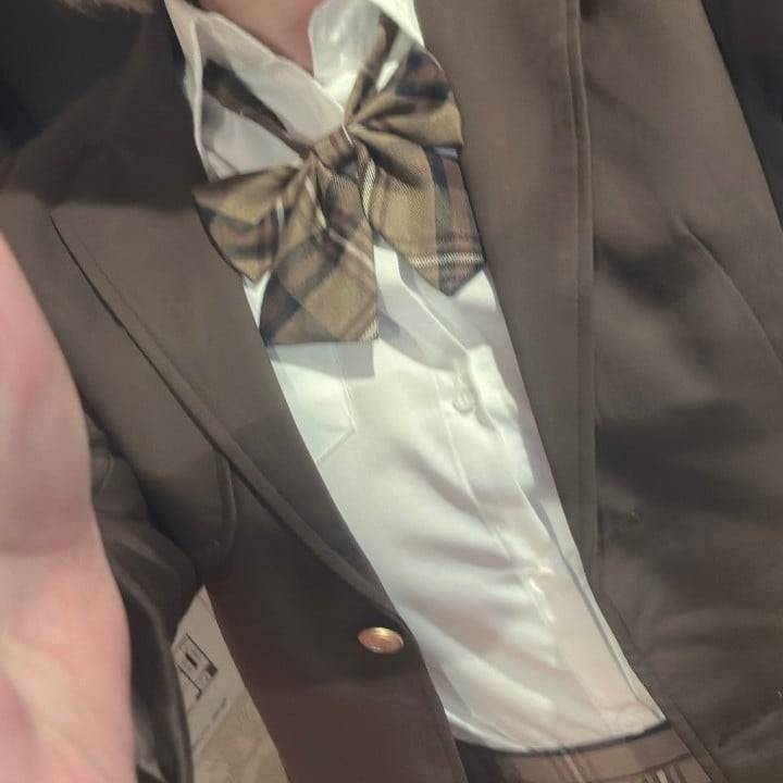 初めて着た冬服ブレザーコス🥺✨✨✨