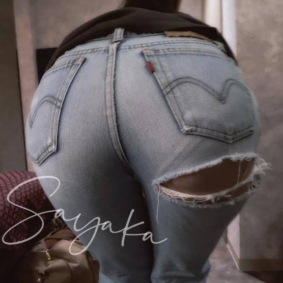 ジーンズをはいて♥️