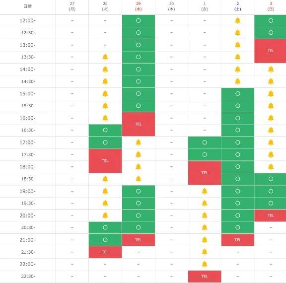 🗓️｜直近の空き枠が少なくなってきました⚠️