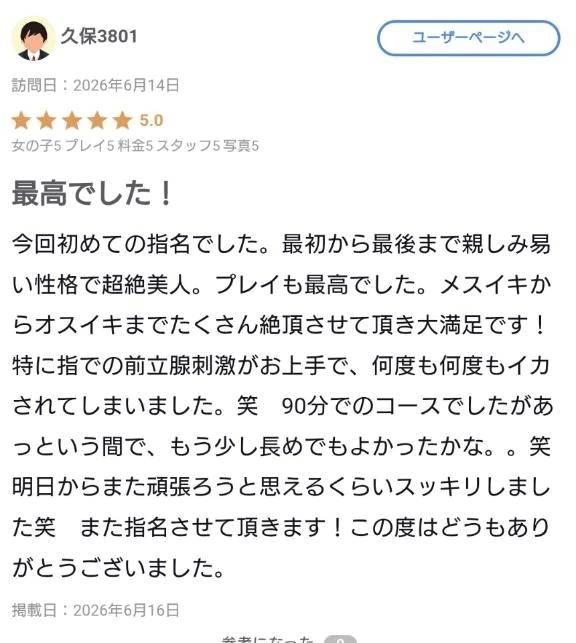 口コミありがとう♡【お礼写メ日記】