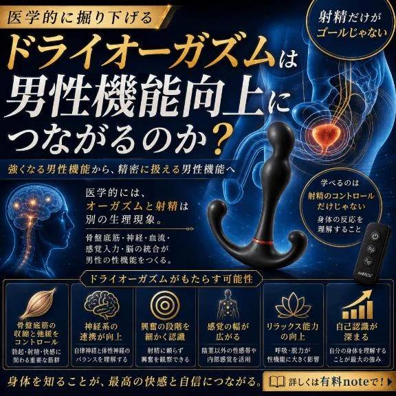 ドライオーガズムは「男性機能向上」につながる？🧠