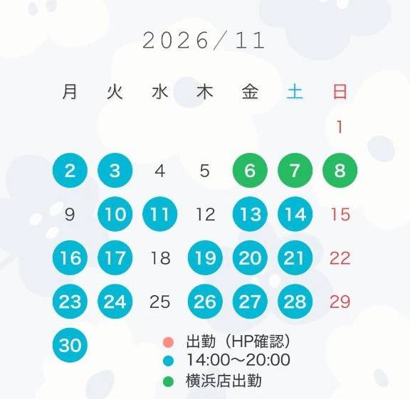 （🗓）11月のスケジュール♡