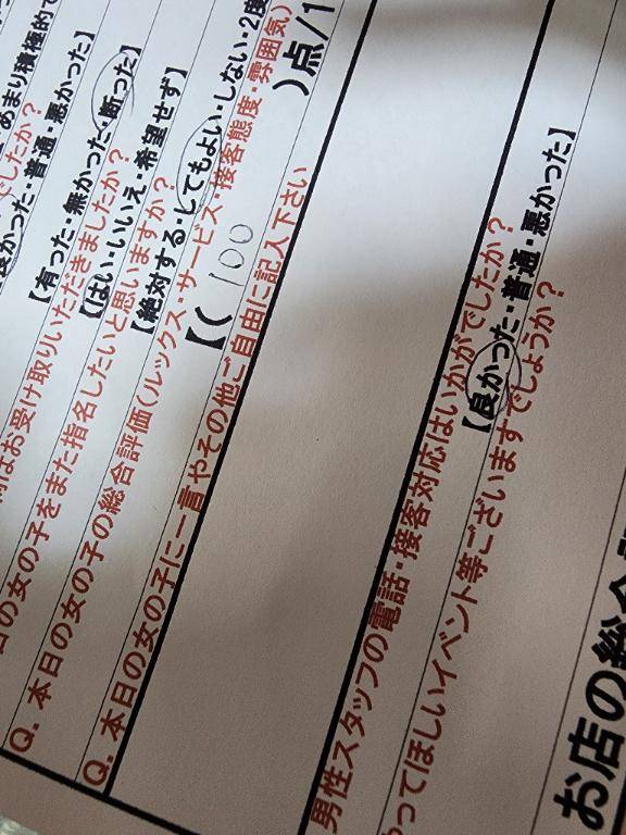 昨日のアンケート?