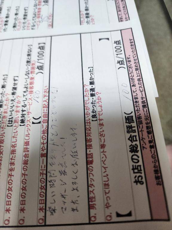 昨日のアンケート?