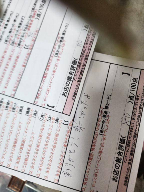 昨日のアンケート?