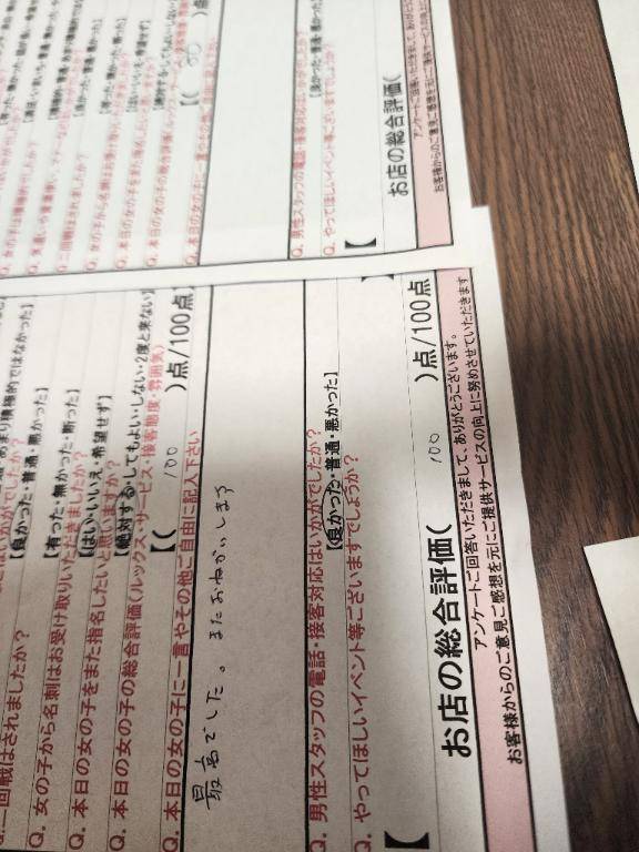 昨日のアンケート?