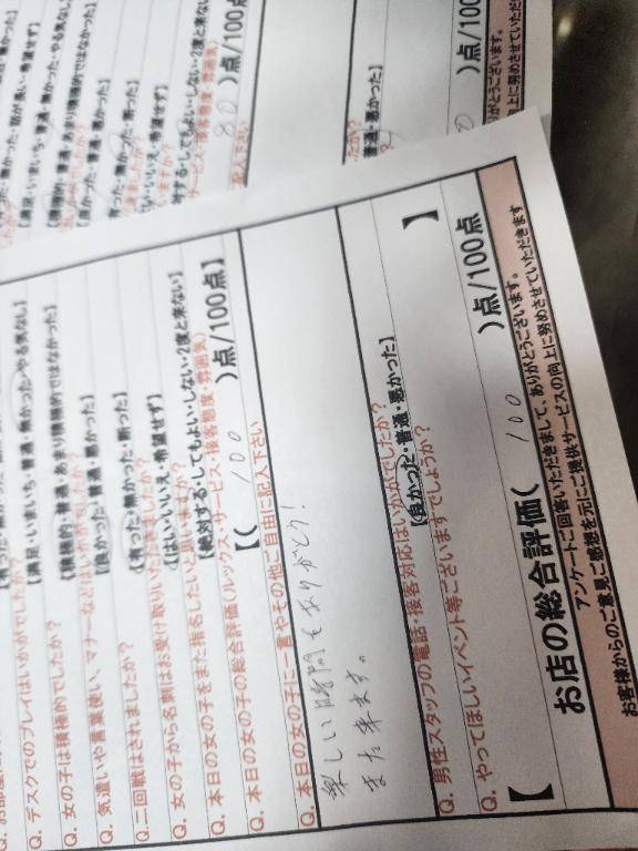 昨日のアンケート?