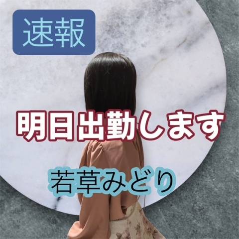 速報　明日出勤予定です