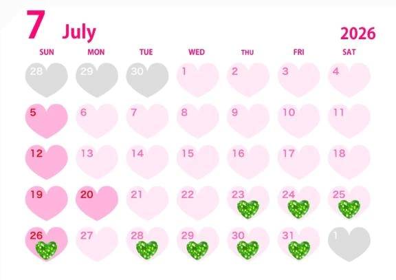 ❼月予定🗓✨ 残り