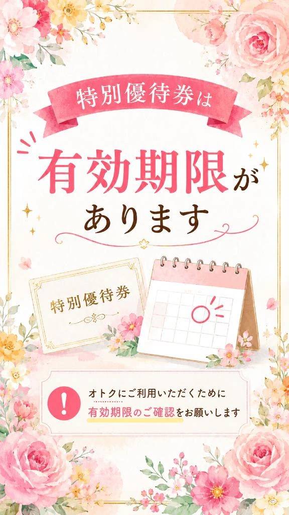 特別優待券は有効期限があります🤩❣️