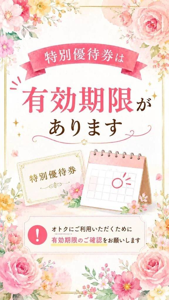 特別優待券をお持ちの方へ(*ˊᗜˋ*)ﾉﾞ