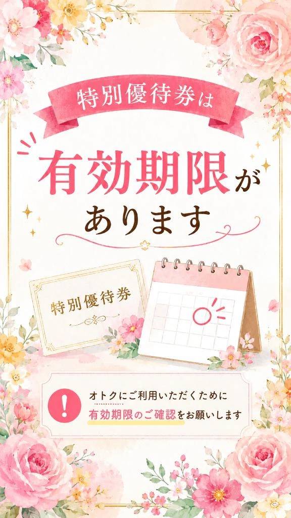 特別優待券をお持ちの方へ😘💕