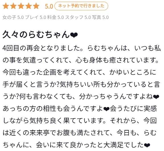 ４回目の再会。クチコミありがとうございます。