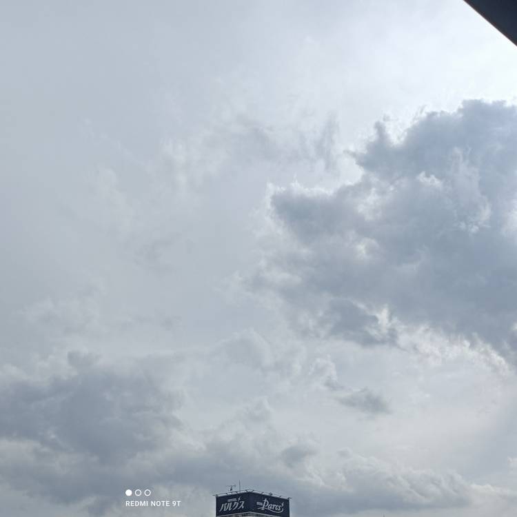 今ベランダから