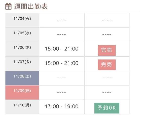 出勤について♡