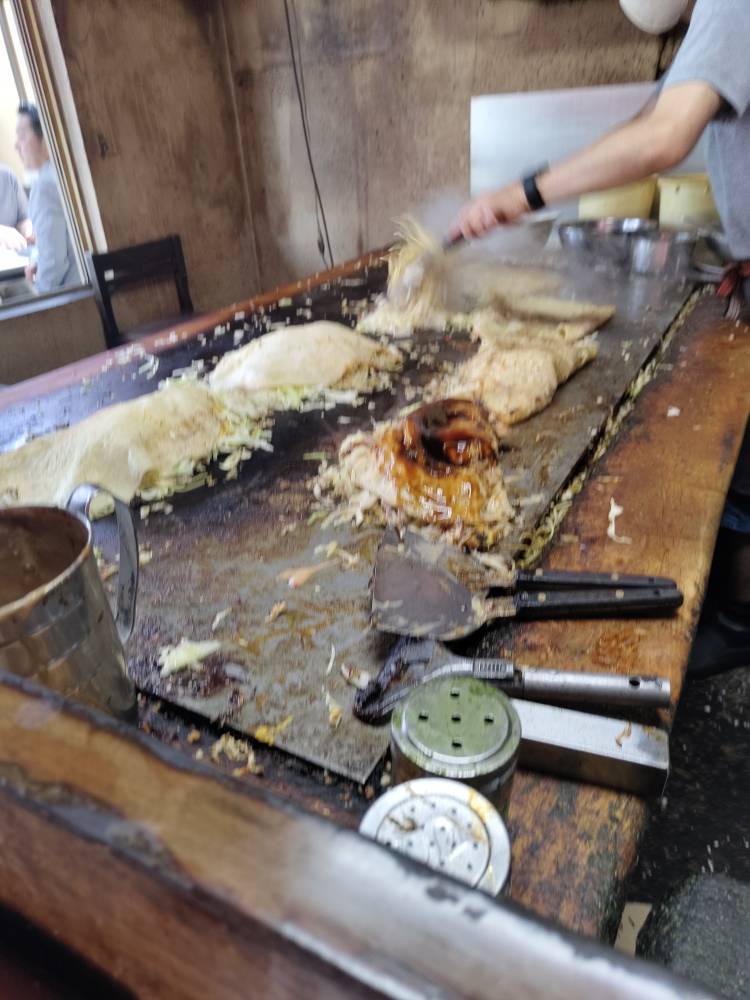 ジャンボお好み焼きの焼きそば食べた😀