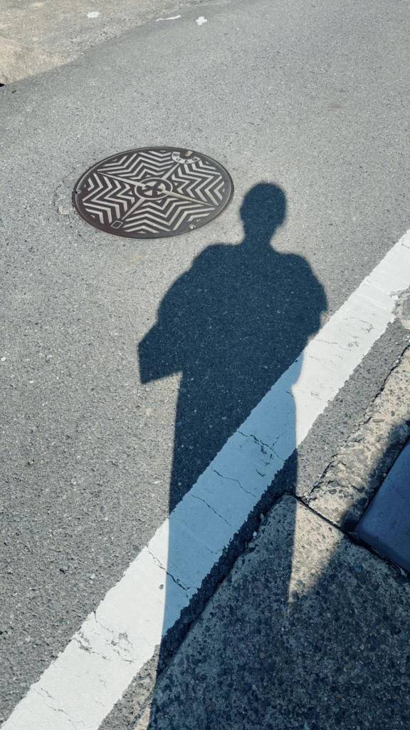 出勤前に散歩中