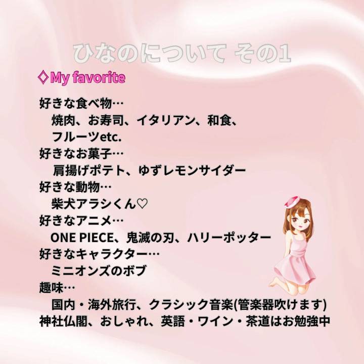 📝ひなのについて