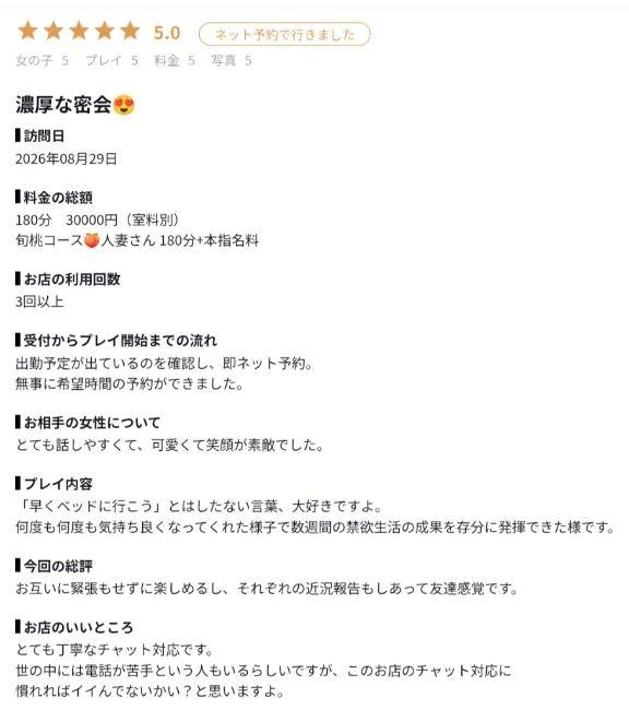 １５回目の再会 【お礼写メ日記】