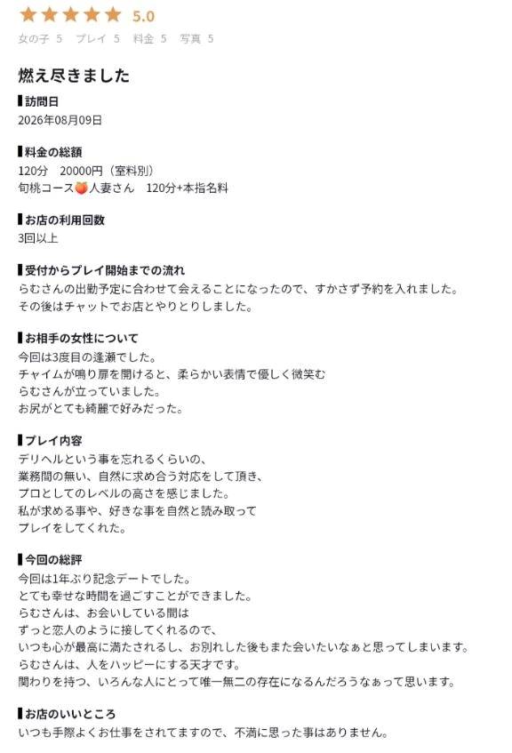 ３回目の再会　【お礼写メ日記】