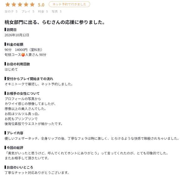 【お礼写メ日記】