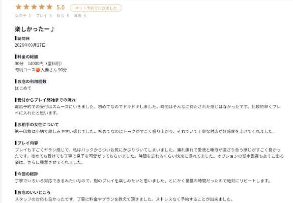 【お礼写メ日記】