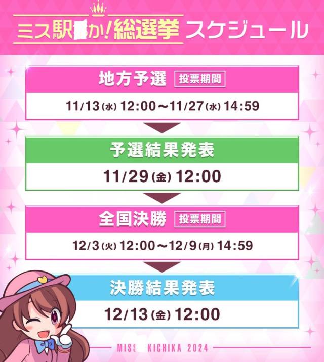 ミス駅◯か総選挙がはじまります♪過去最多7名エントリー！