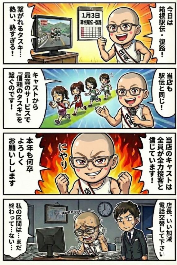 1月3日　駅伝のタスキのように信頼をつなぎたい