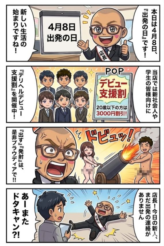 ✨ 4月8日は「出発の日」＆「発射の日」 ✨ 伝説のAV女優降臨祭