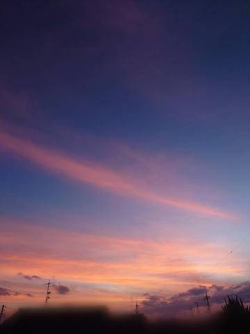 雨上がりの夕焼け