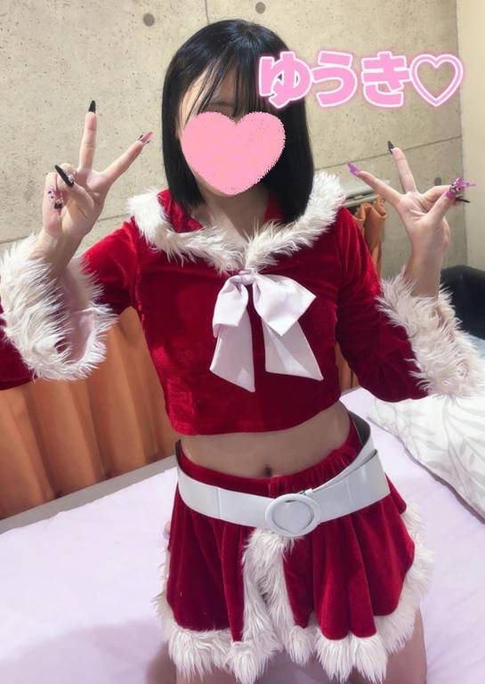 初のサンタコスプレ🎄💓