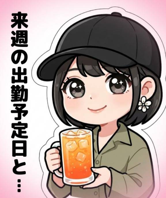 ~?来週の出勤予定日と…?~
